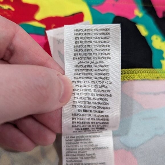 Zumba Wear Bright Multicolor Colorful Yellow Red Dance Activewear Leggings XXL - Picture 8 of 12